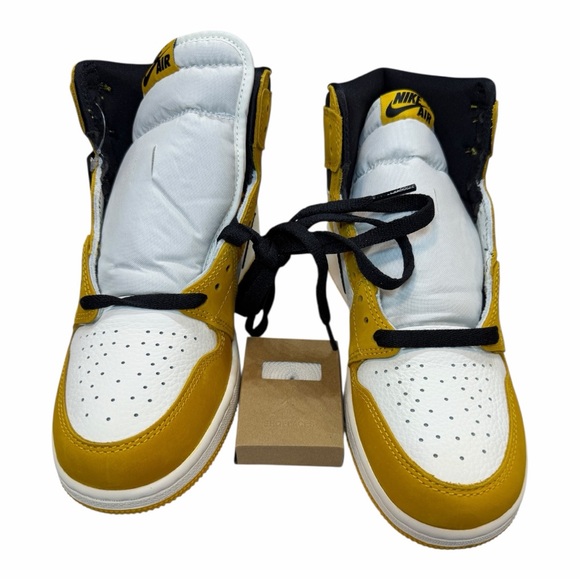 Nike Yellow and White High-Top Sneakers NEW